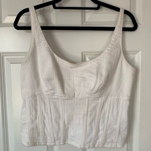 Anthropologie - White denim tank top